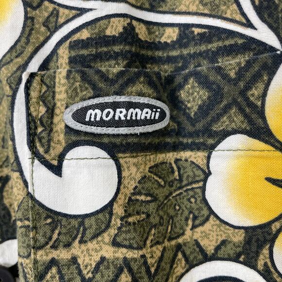 VTG Mormaii Mens Large Hawaiian Shirt Camp Tropical Beach Tiki Dad Floral Beachy - Picture 5 of 8
